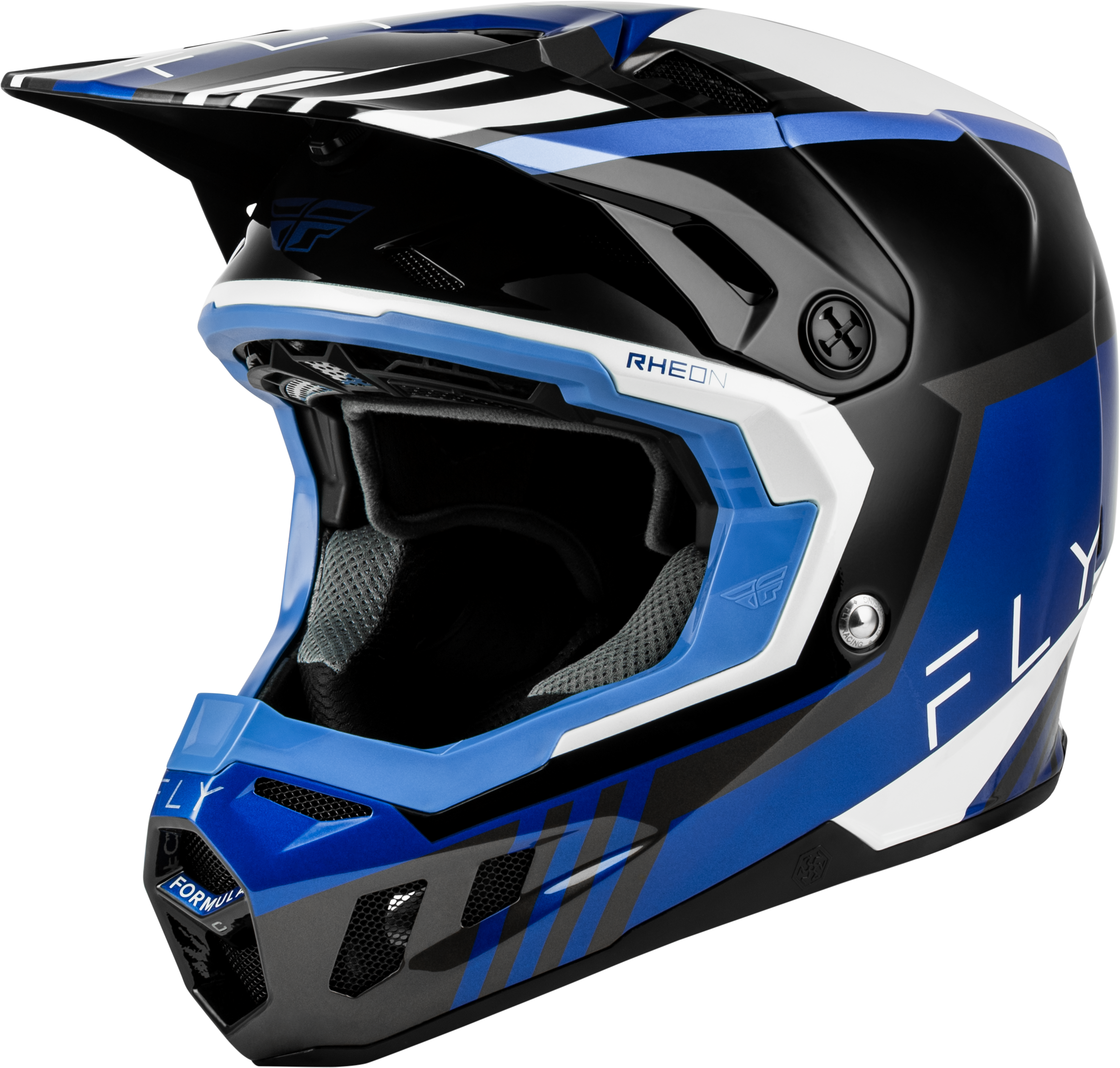 Youth Formula Cc Strike Helmet Black/Blue/Grey/White Yl