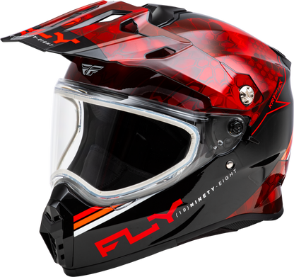 Trekker Cw Conceal Helmet Dual Shld Red/Black Sm