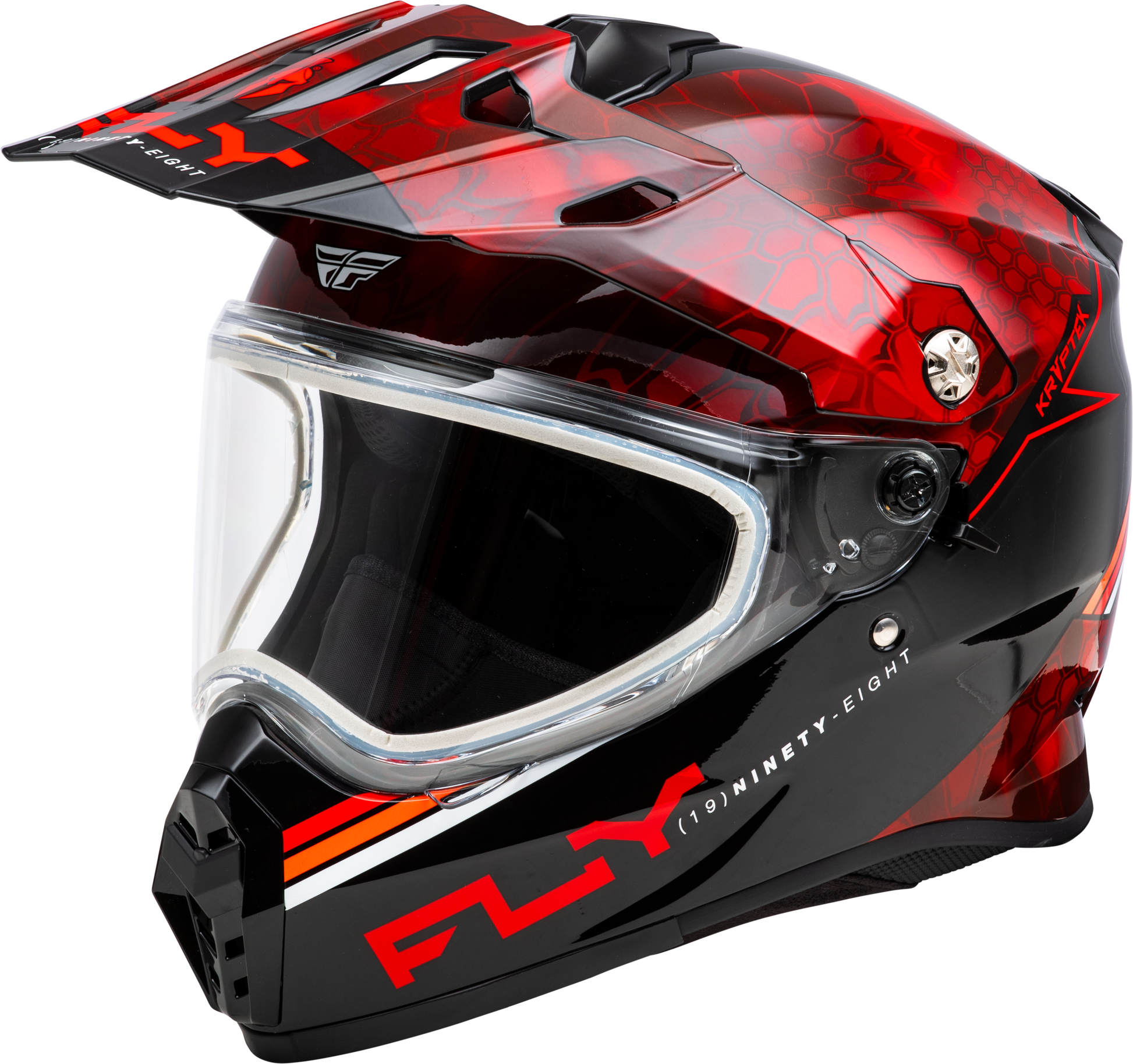 Trekker Cw Conceal Helmet Dual Shld Red/Black Md