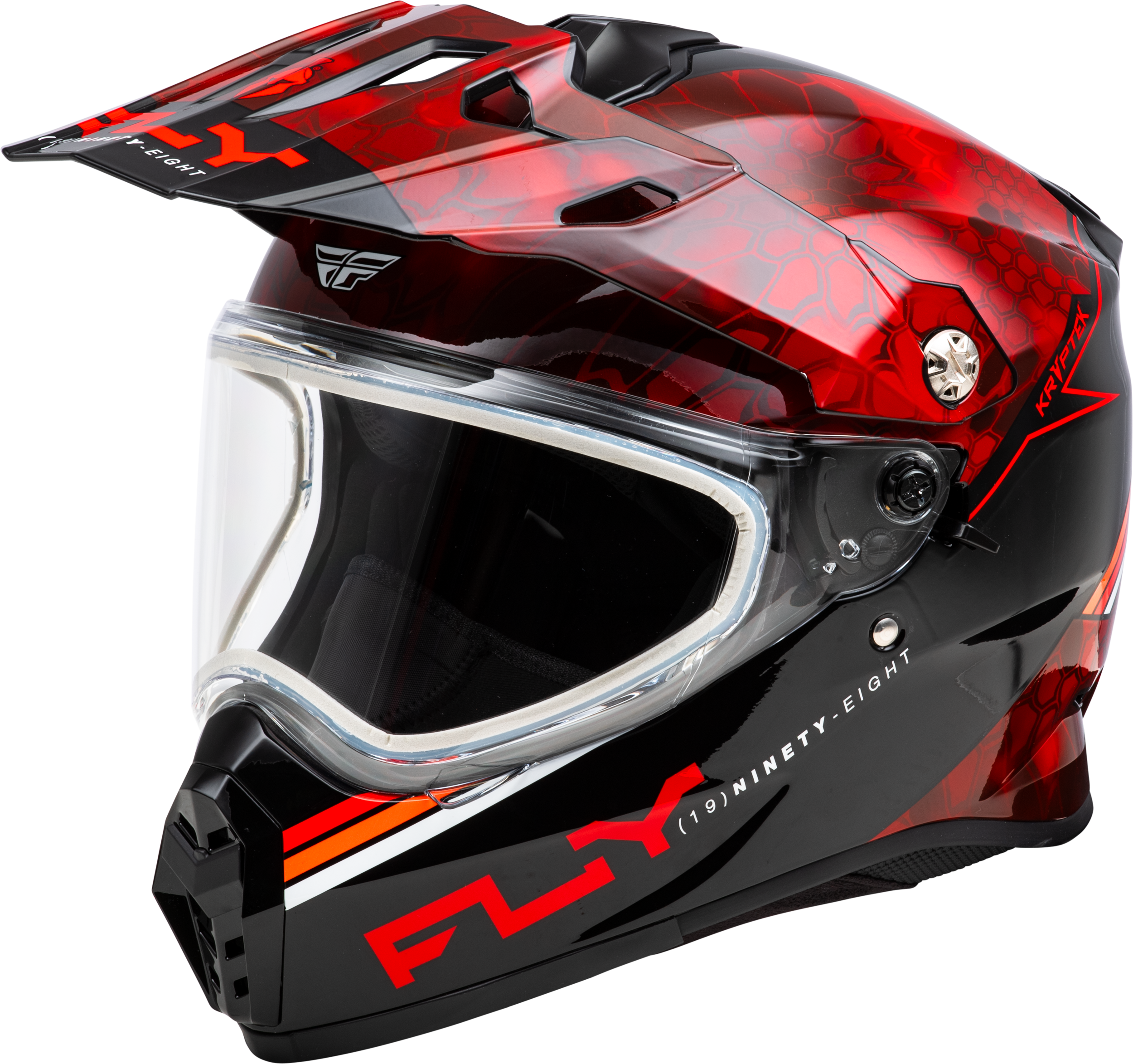 Trekker Cw Conceal Helmet Dual Shld Red/Black Lg