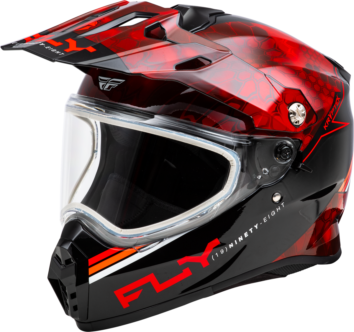 Trekker Cw Conceal Helmet Dual Shld Red/Black 2x