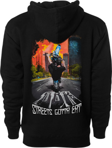 STREETS GOTTA EAT HOODIE BLACK SM