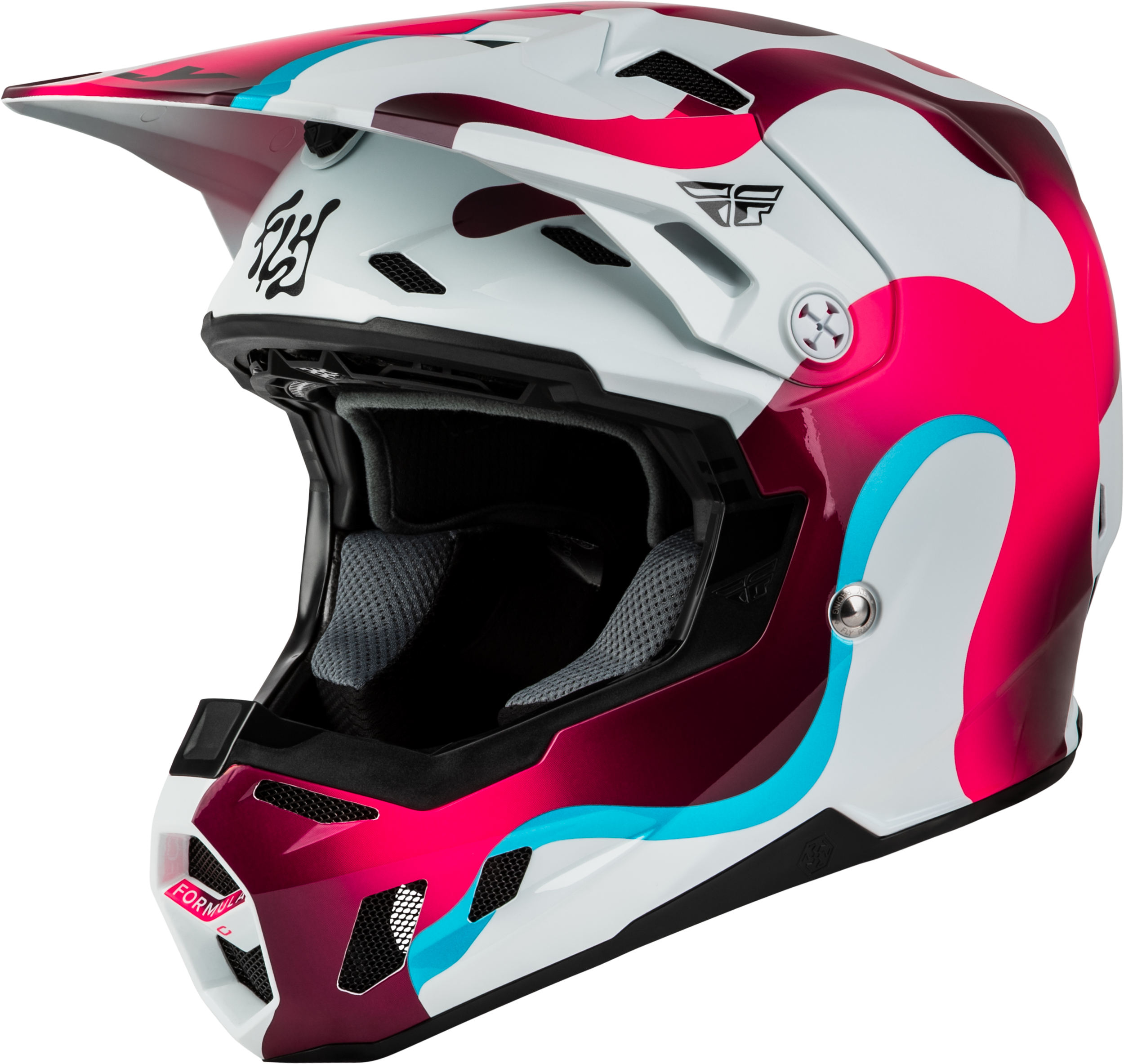 Youth Formula Cc Vibe Helmet White/Pink/Blue Yl