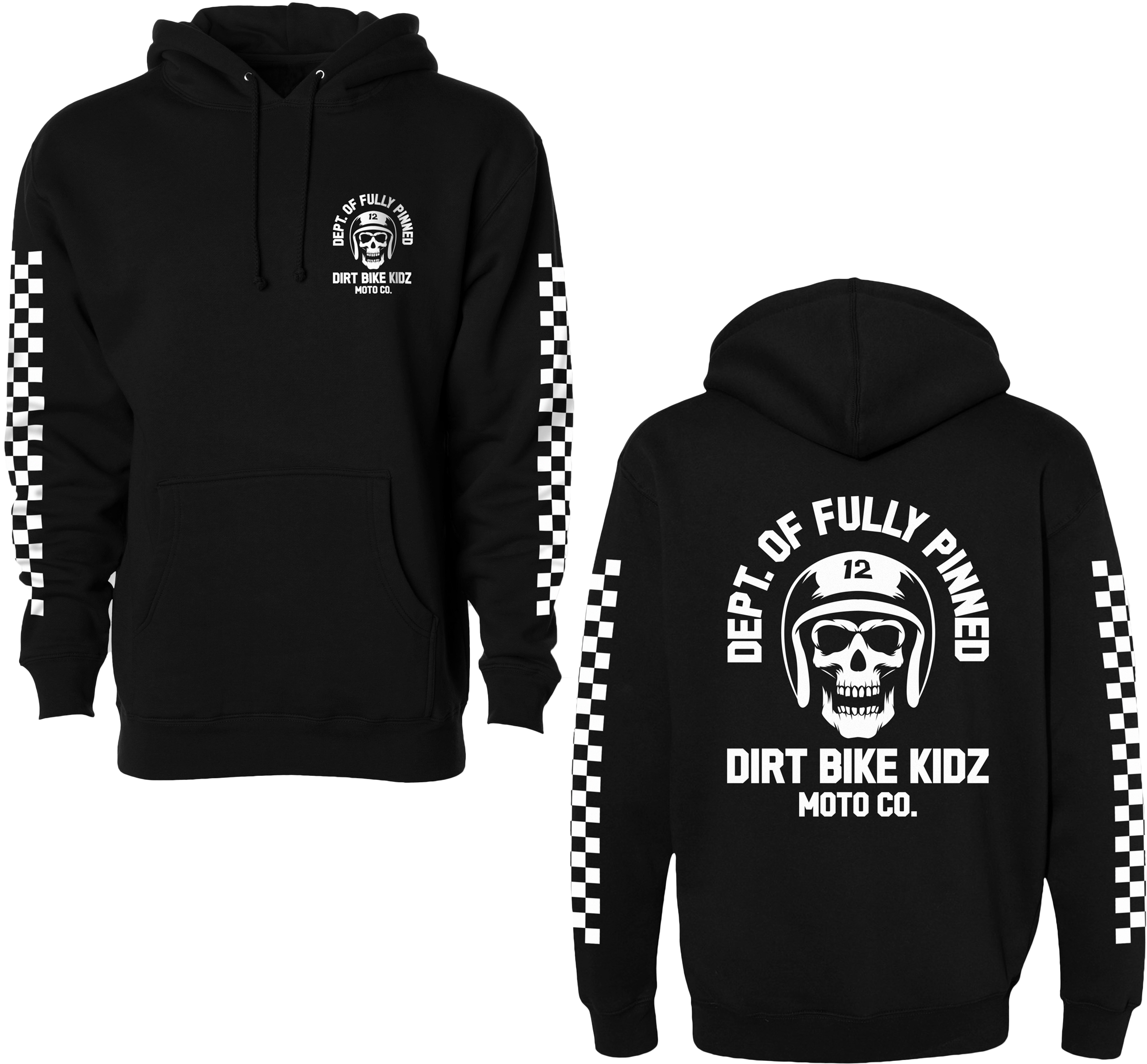 Fully Pinned Hoodie Black Md