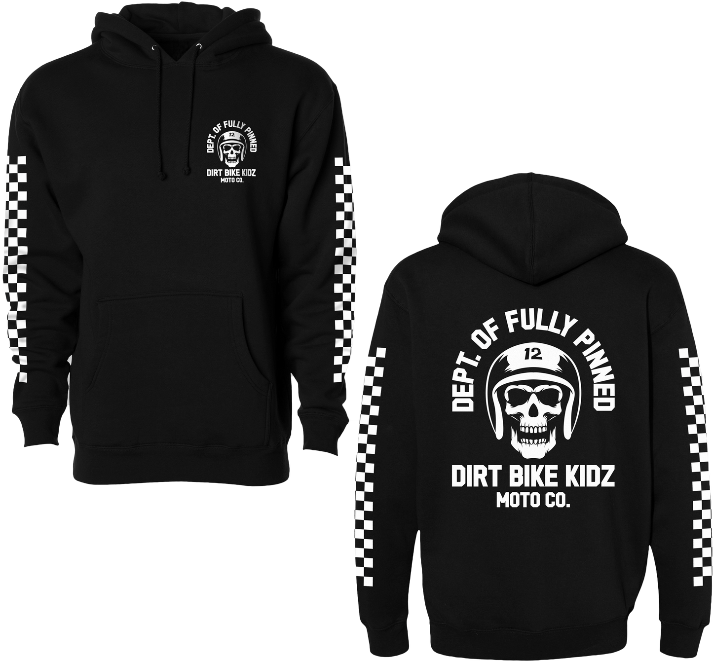 Fully Pinned Youth Hoodie Black Yl
