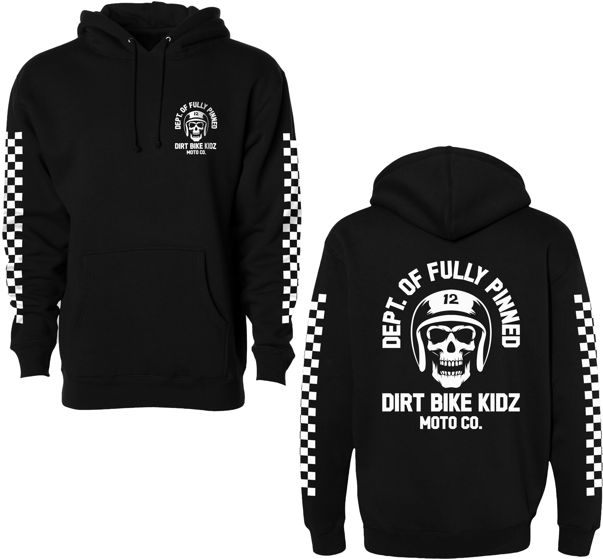 Fully Pinned Youth Hoodie Black Yl