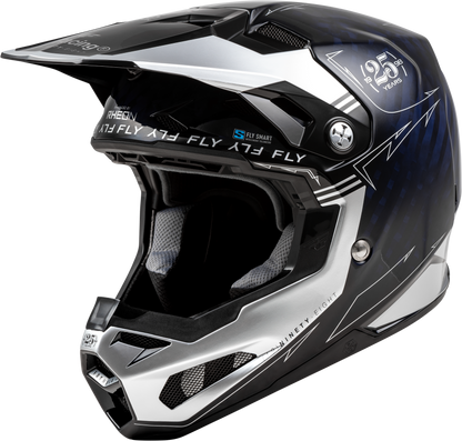 Youth Formula S Carbon Legacy Helmet Blue Carbon/Silver Yl