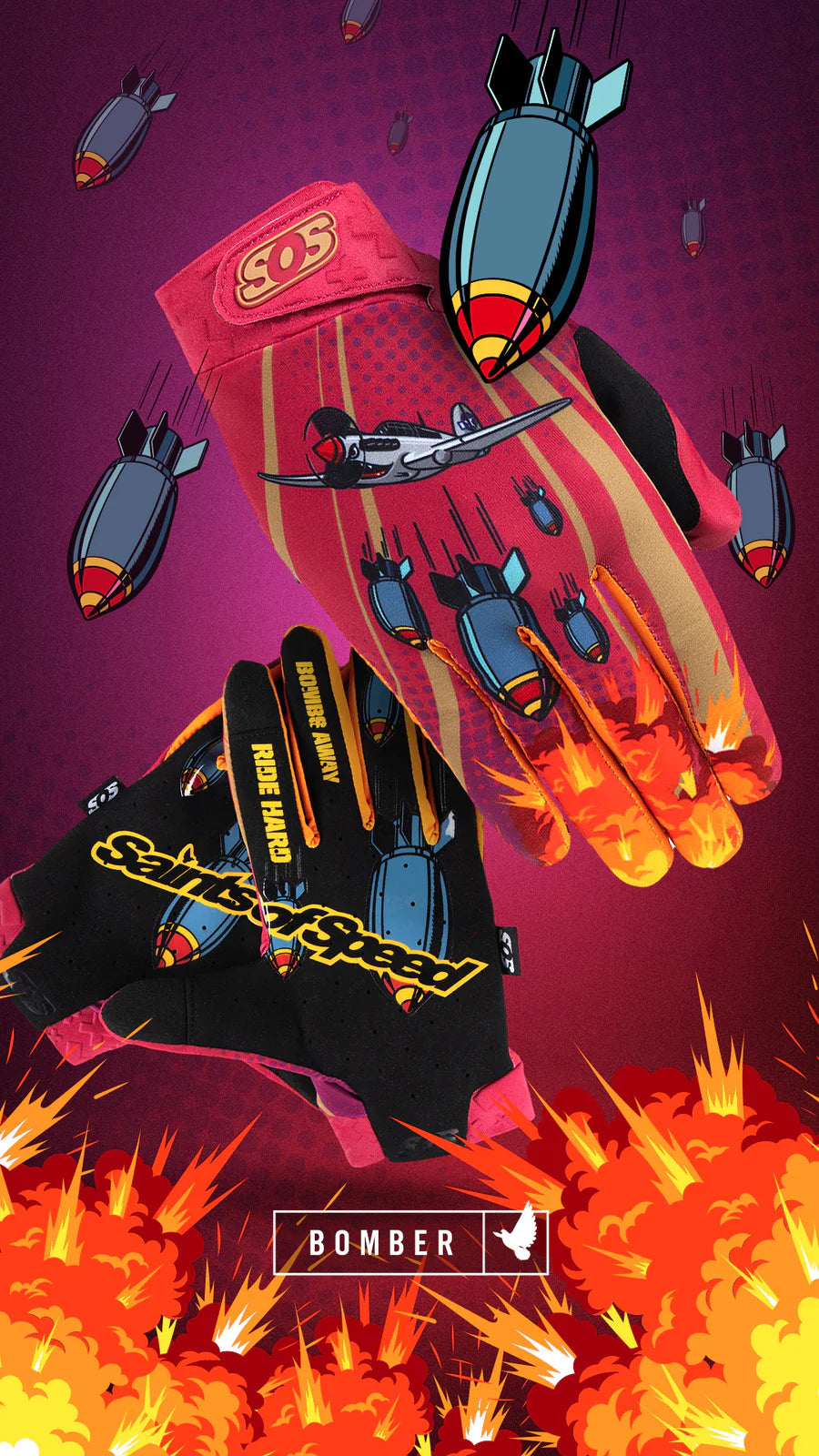 Saints of Speed Bomber Rad Gloves