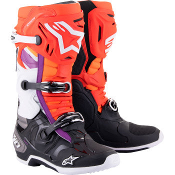Alpinestars Tech 10 Motocross Boots - Black/Red/Orange/White