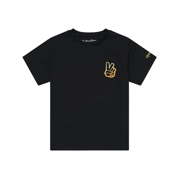 TLD SHORT SLEEVE TEE; PEACE OUT BLACK SM